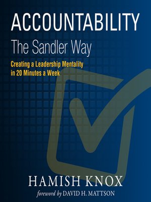 cover image of Accountability the Sandler Way